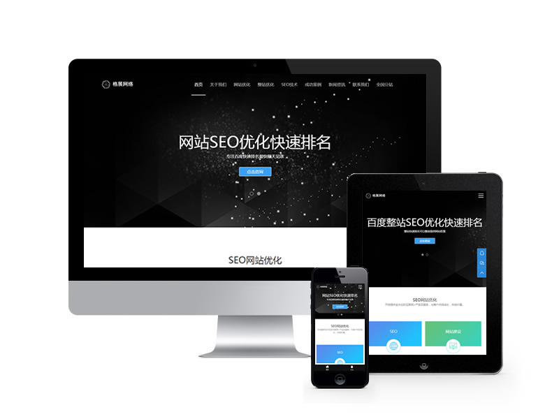 網(wǎng)站優(yōu)化快速排名類科技公司織夢模板(自適應(yīng)手機端)
